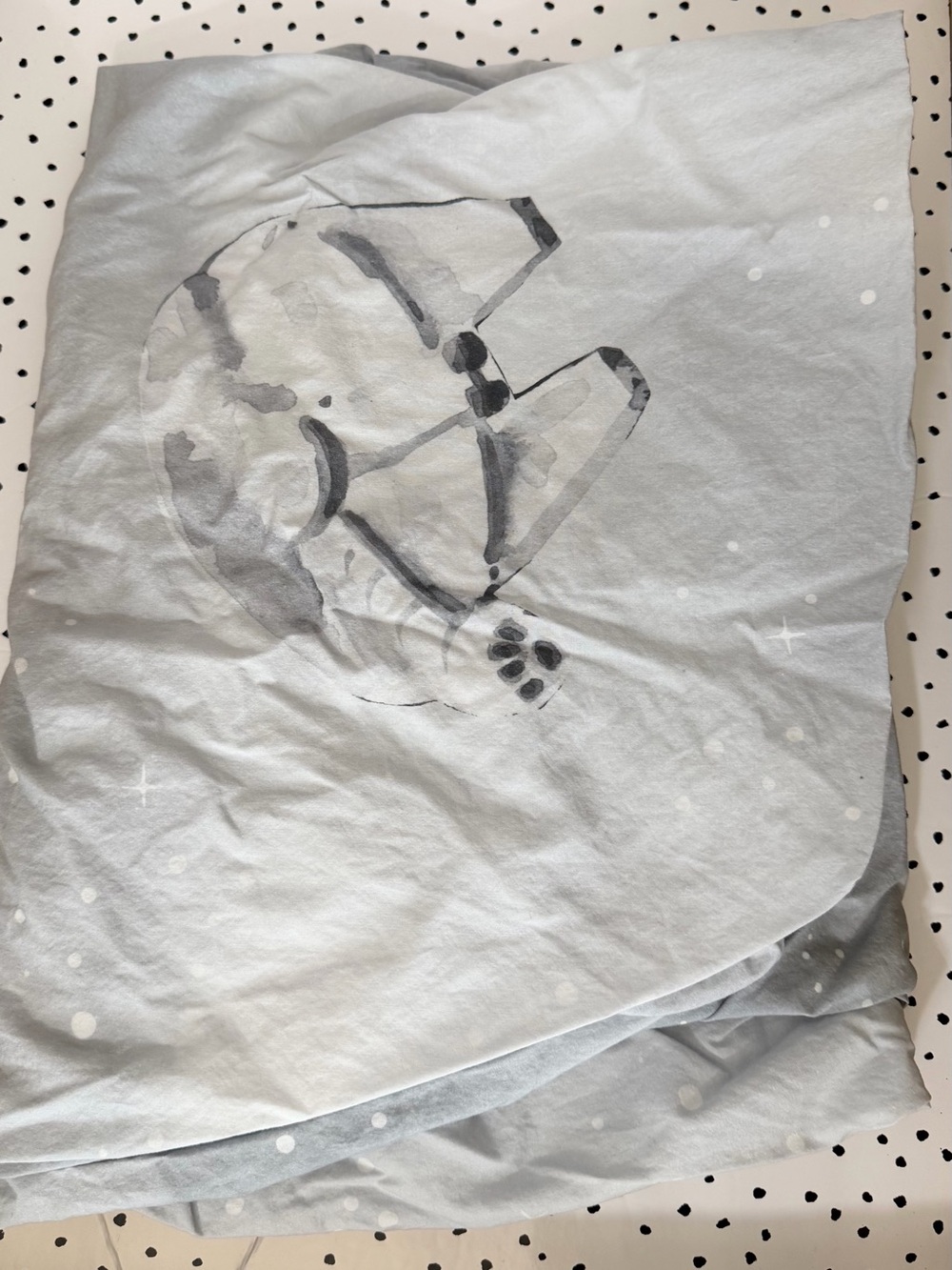 Pottery Barn Kids Star Wars Crib Sheet Organic Cotton Gray
